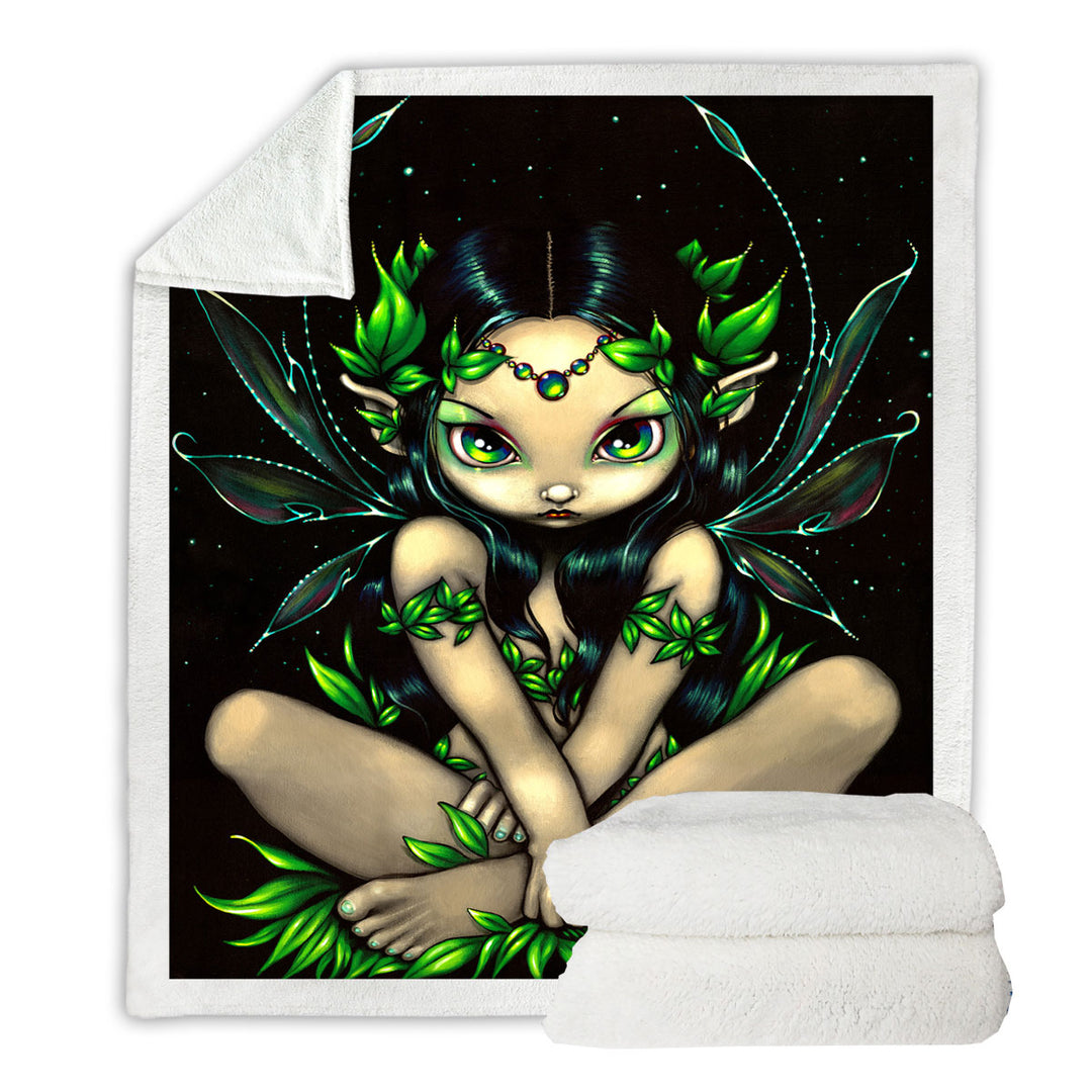 Allura Tropical Green Fairy Throw Blanket