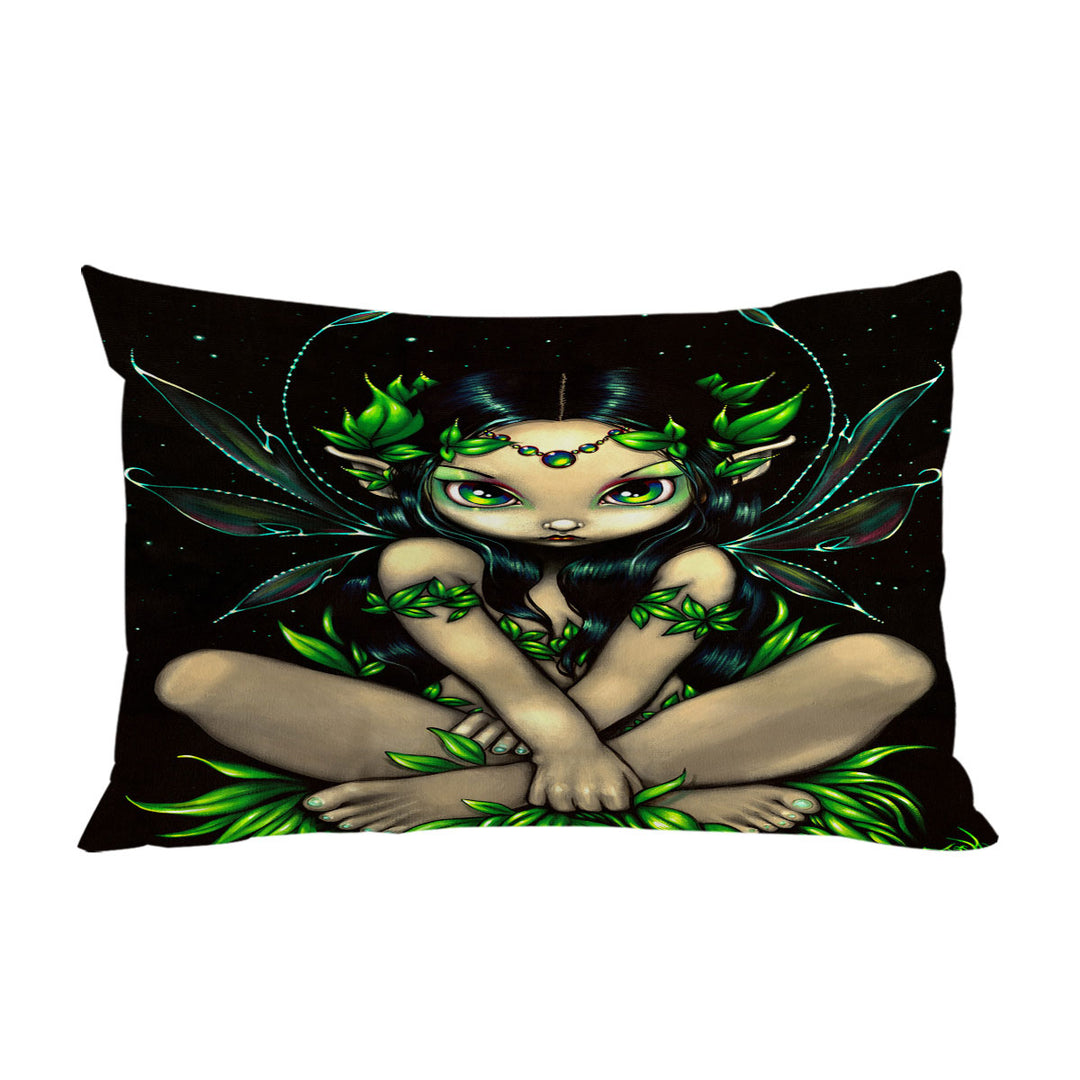 Allura Tropical Green Fairy throw pillow case covers