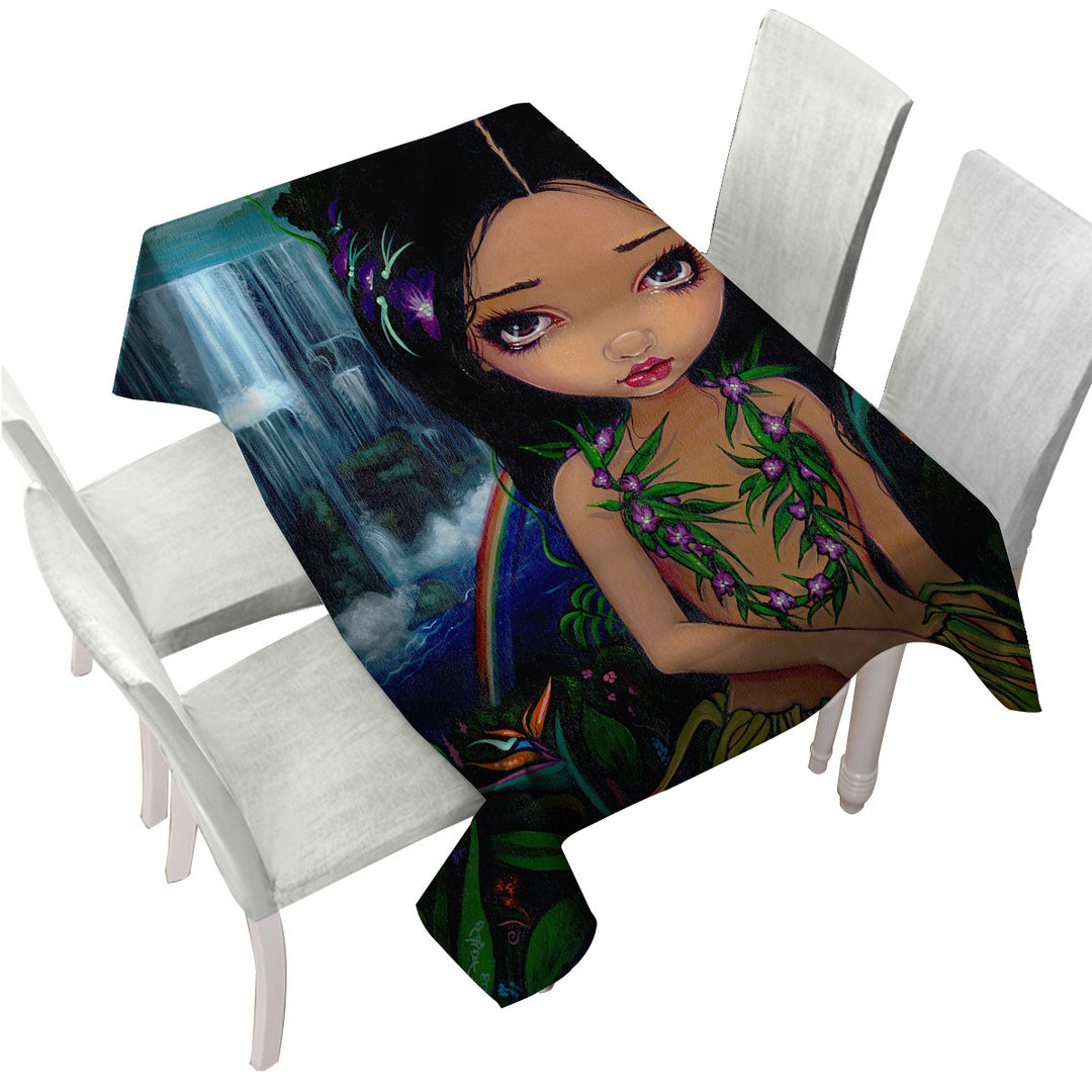 Amara the Hawaiian Fairy Custom table cloth