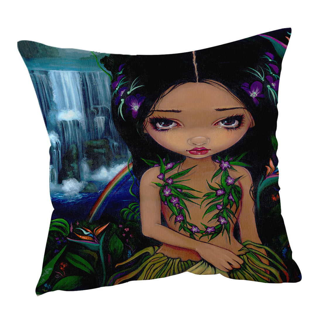 Amara the Hawaiian Fairy Throw Pillows for Girls