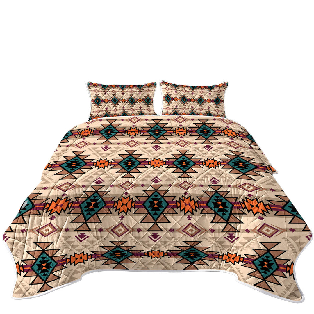 Ancient Aztec Pattern Coverlet