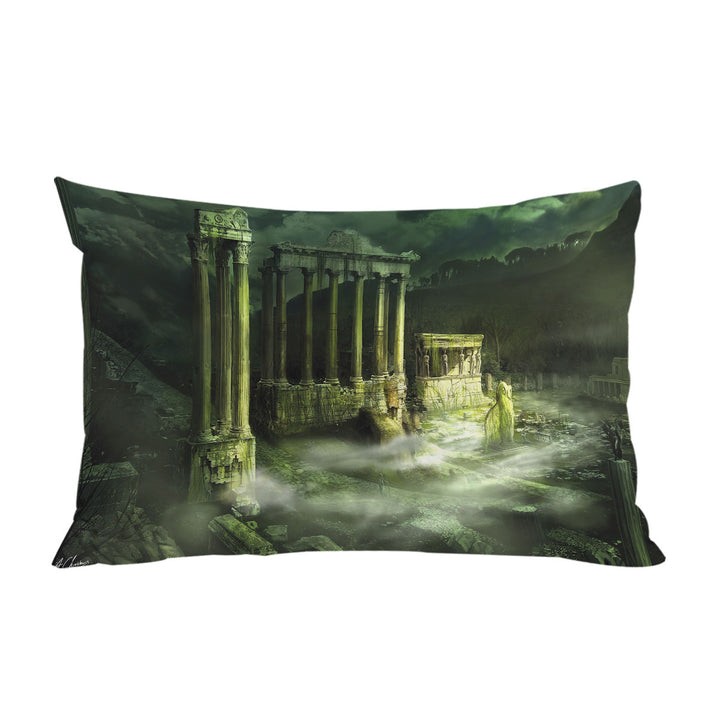 Ancient Fantasy Art Ruined Temple King Pillow Cases