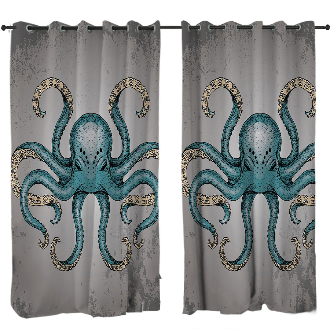 Angry Octopus Curtains