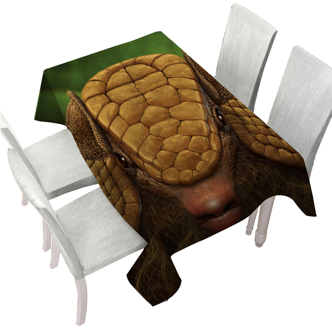 Animal Art Portrait Armadillo Custom tablecloths