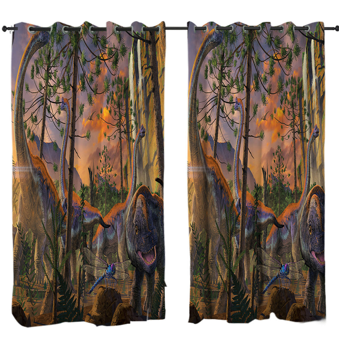 Animal Art the Dinosaur Valley Curtains