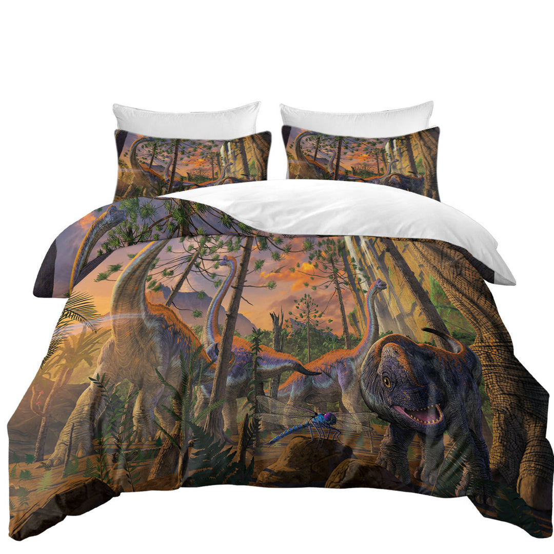 Animal Art the Dinosaur Valley Duvet Cover set