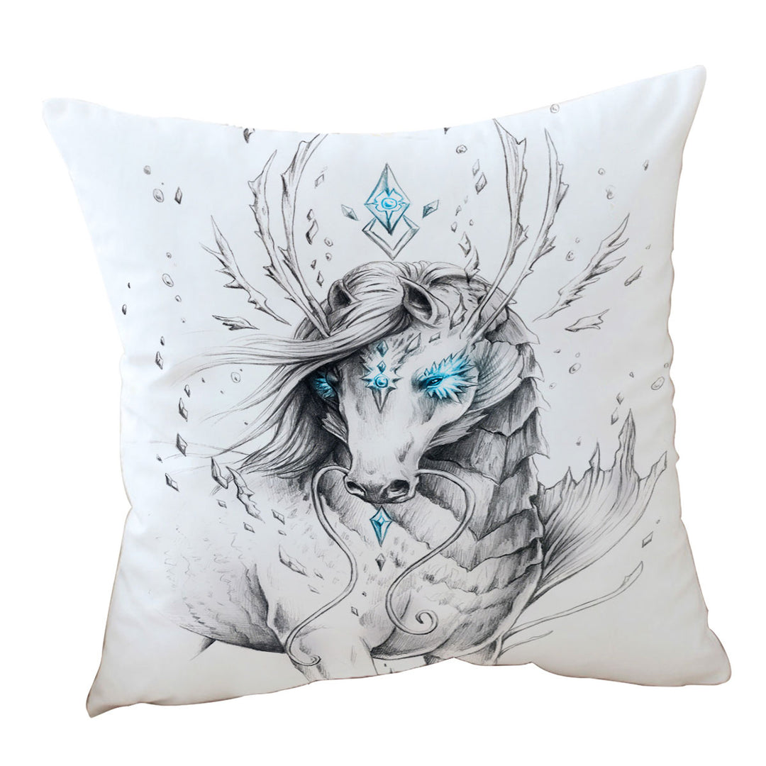 Animal Drawings Royal Sea Horse Cushion