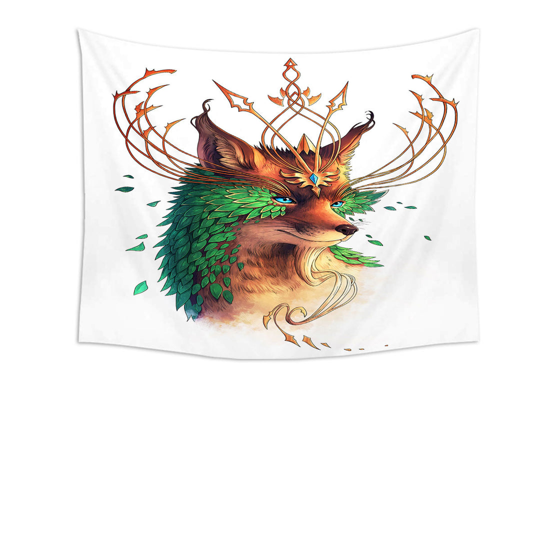 Animal Painting Royal Fox Tapestry Wall Decor