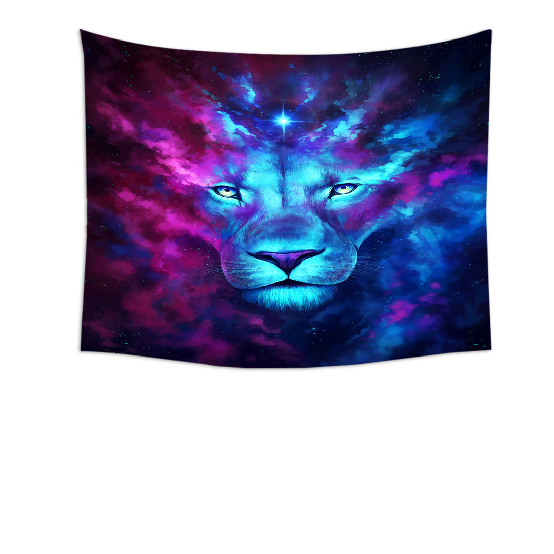 Animal Tapestry Fantasy Art Firstborn Space Lion Wall Decor