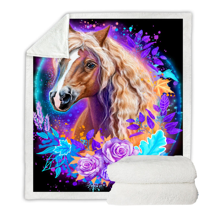 Animals Art Horse Decorative Throws