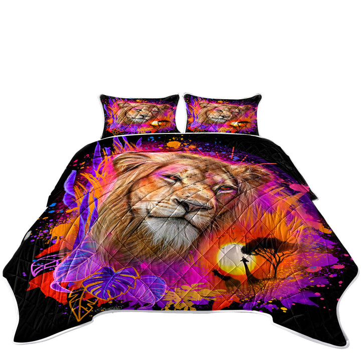 Animals Art Lion Spirit Coverlets