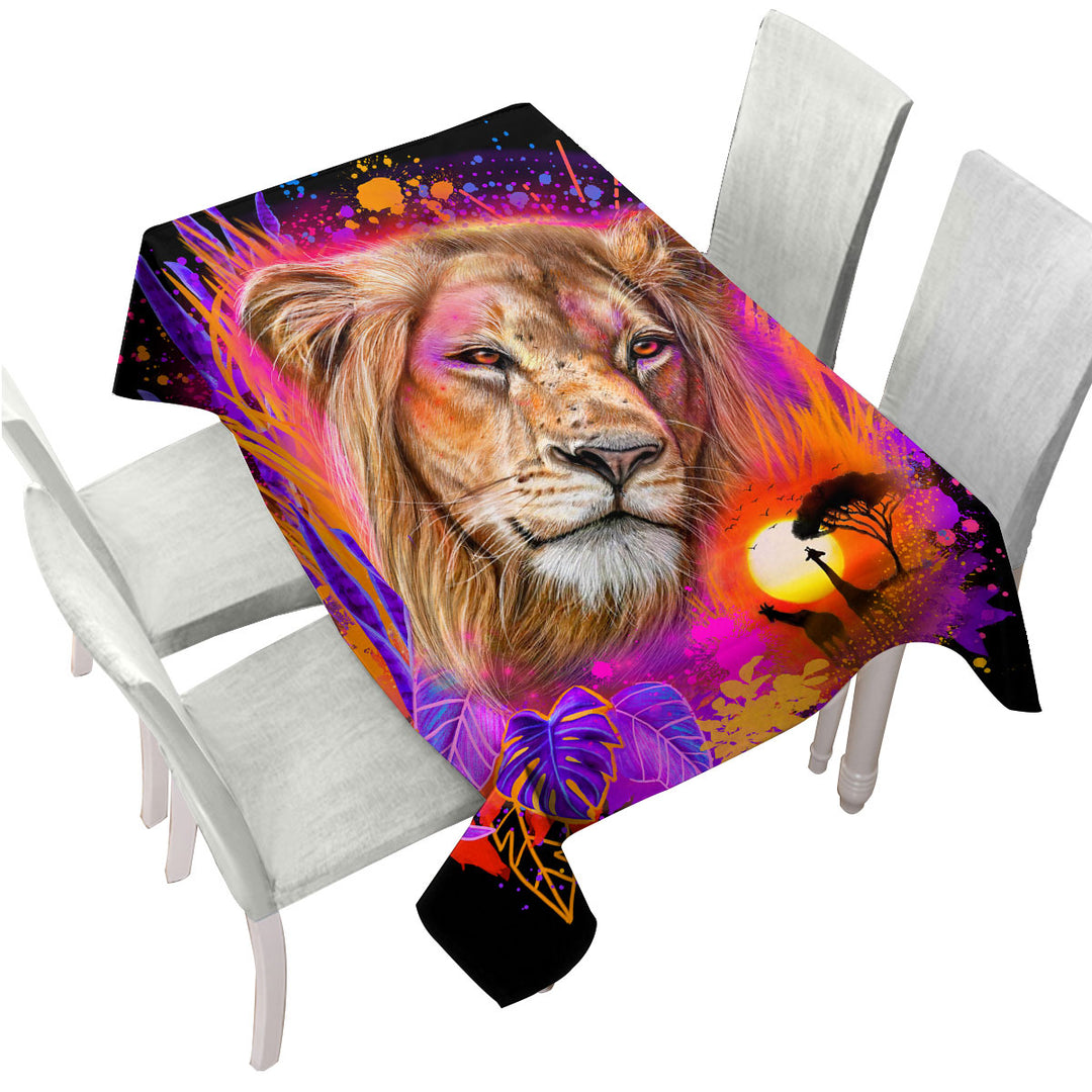 Animals Art Lion Spirit Custom tablecloths