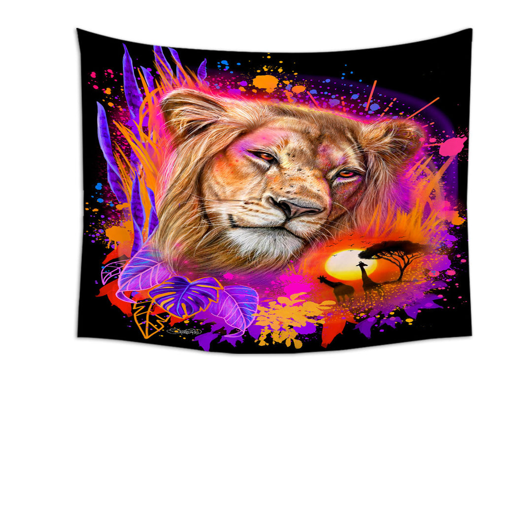 Animals Art Lion Tapestry Wall Decor