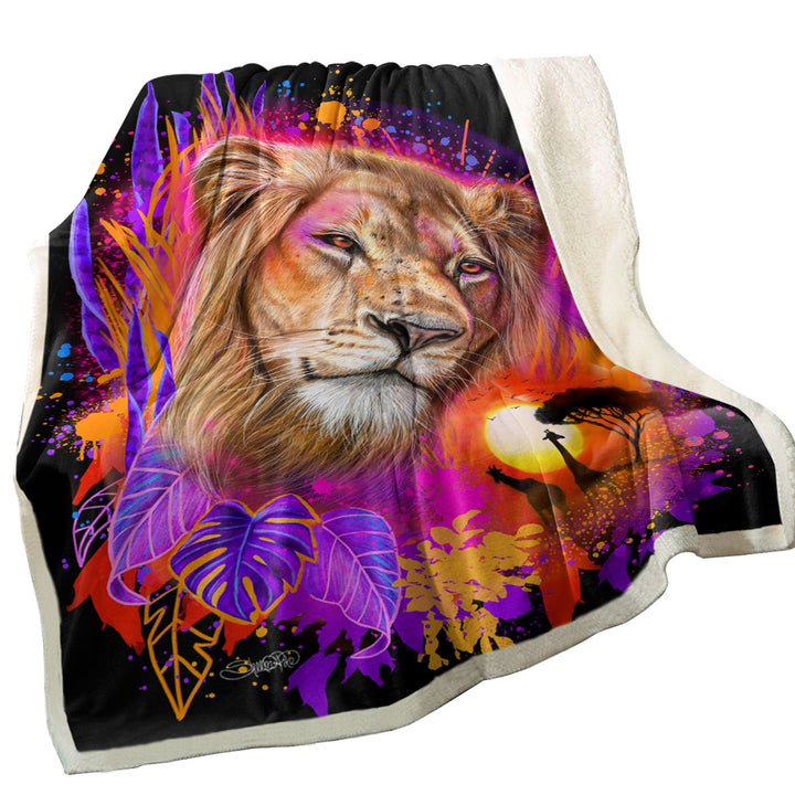 Animals Art Lion Throws