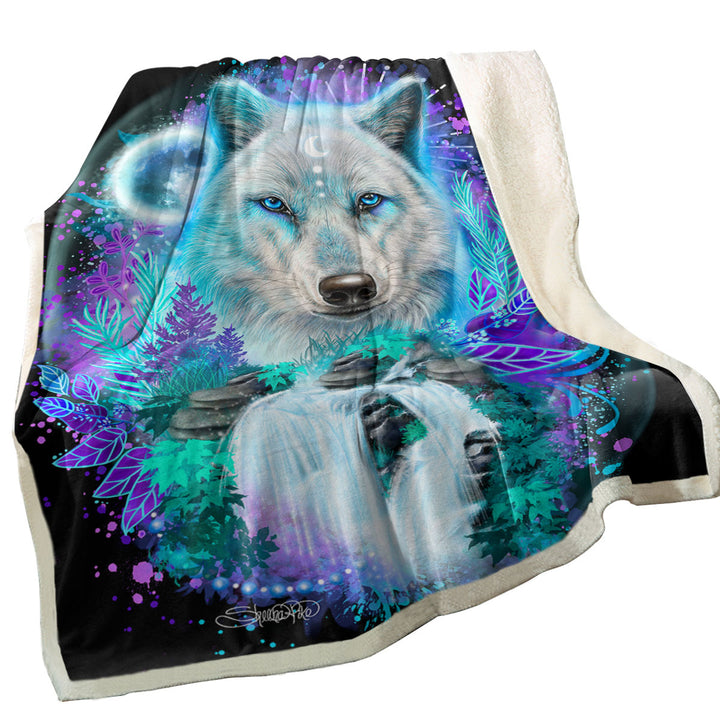 Animals Art Wolf Decorative Blankets for Boys