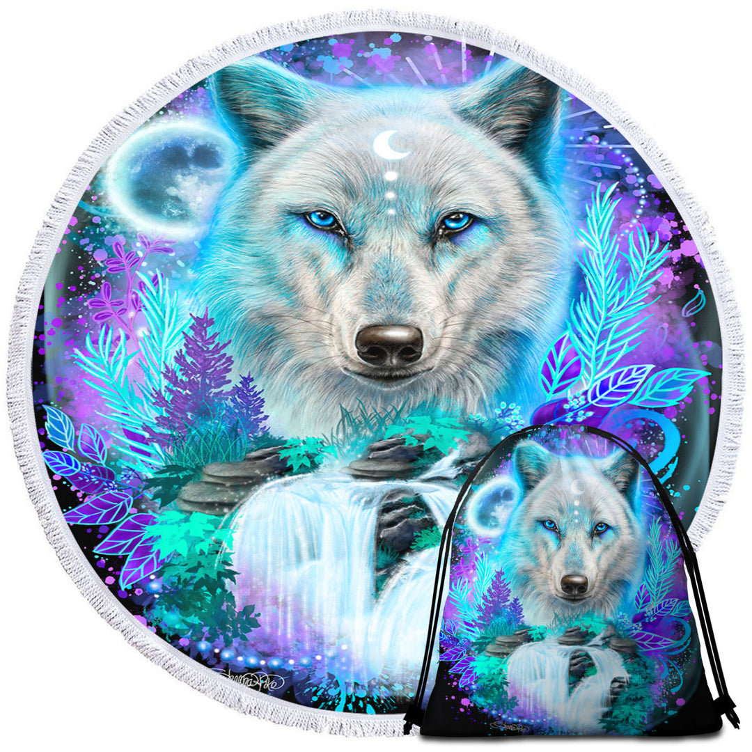 Animals Art Wolf Spirit Beach Towels and Bags for Wolf Lovers