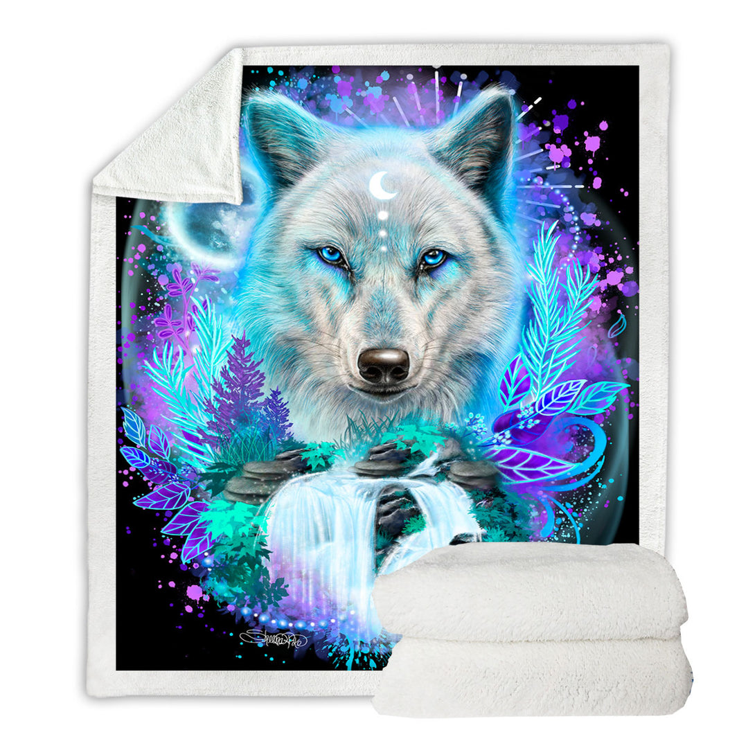 Animals Art Wolf Throws for Wolf Lovers