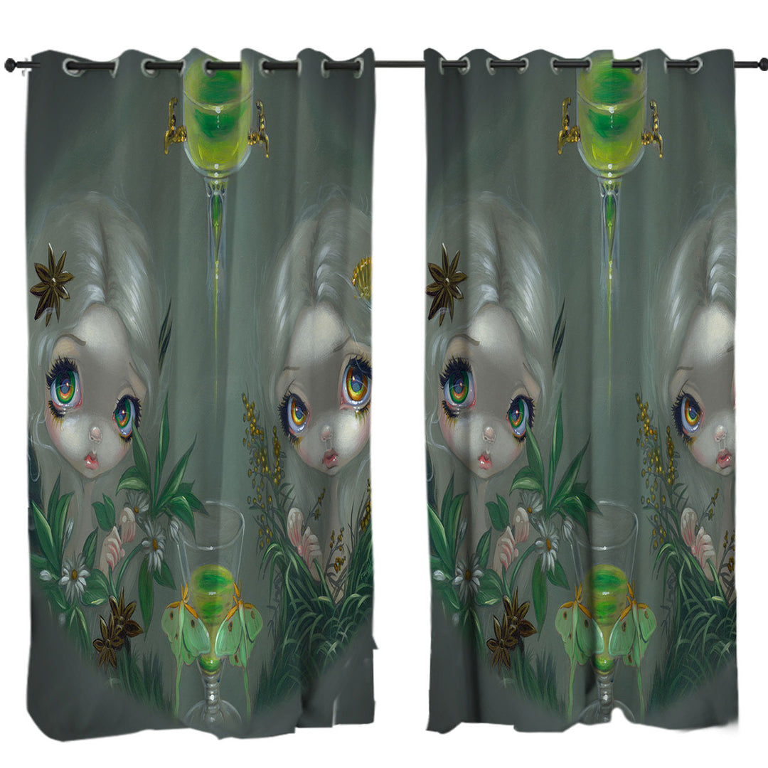 Anise and Artemesia Two Absinthe Fairy Twin Curtains for Bedroom