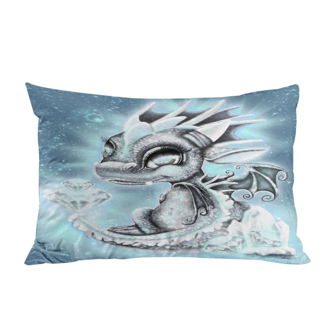 April Diamond Birthstone Lil Dragon Pillowcases