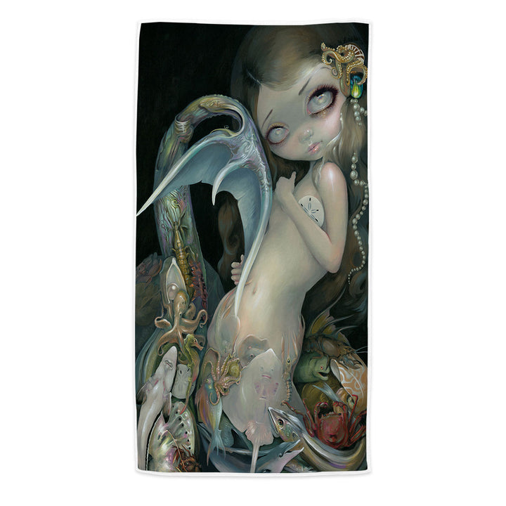 Arcimboldo Mermaid and Marine Life Beach Towel