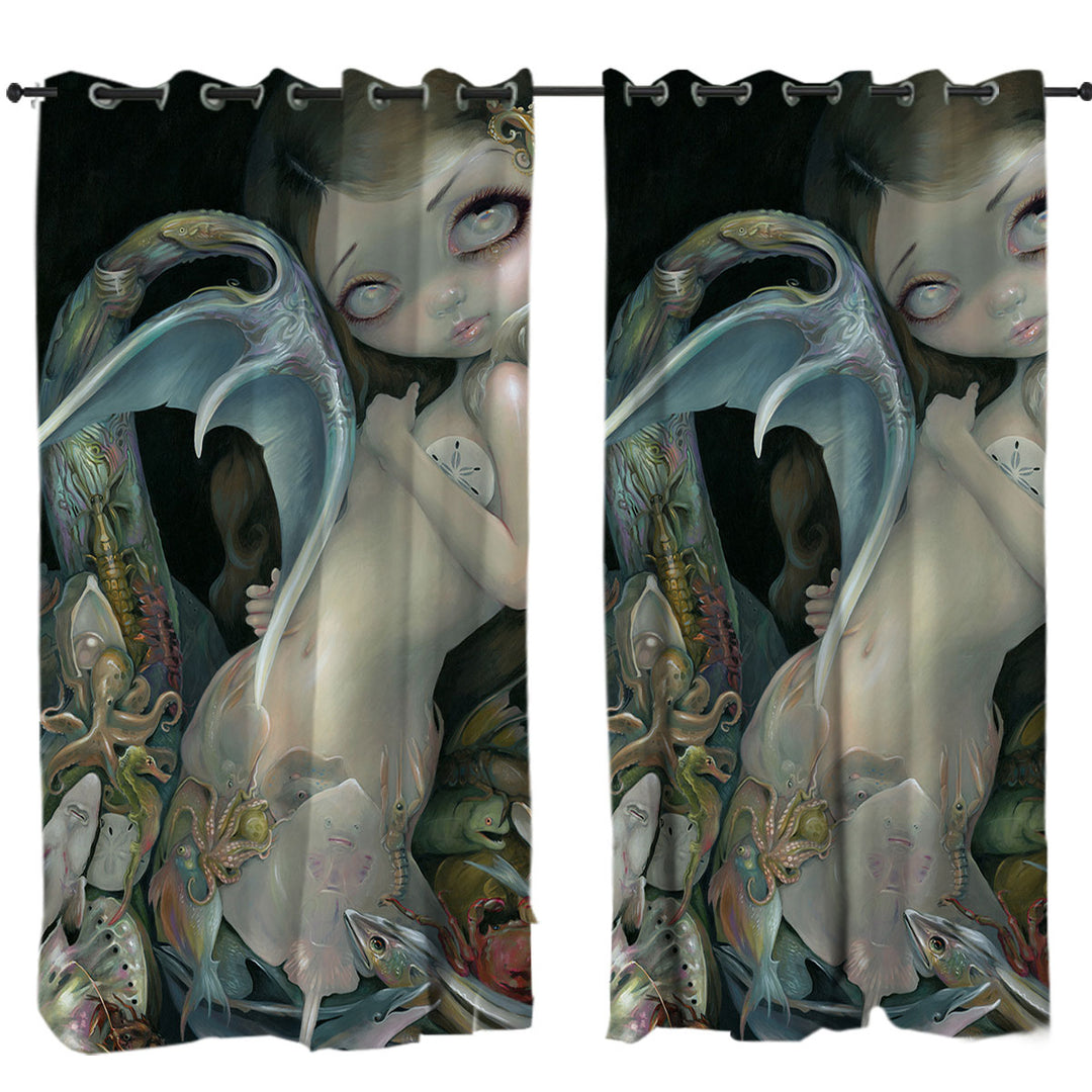 Arcimboldo Mermaid and Marine Life Curtains