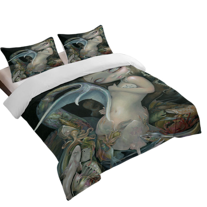 Arcimboldo Mermaid and Marine Life Quilt Cover Sets