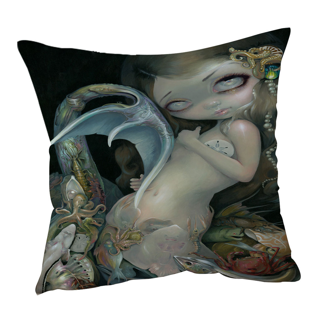 Arcimboldo Mermaid and Marine Life Sofa Pillows