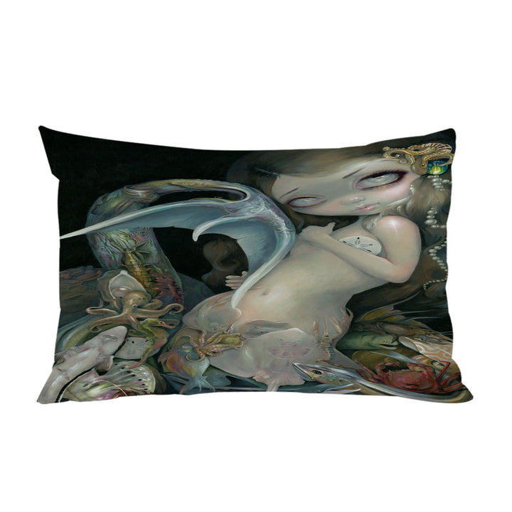 Arcimboldo Mermaid and Marine Life throw pillow case covers