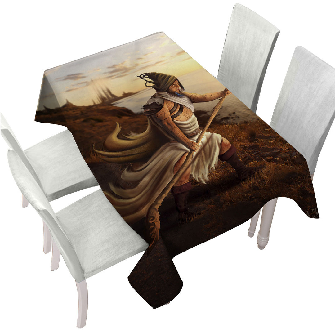 Arcturios Fantasy Art Warrior Custom table Covers