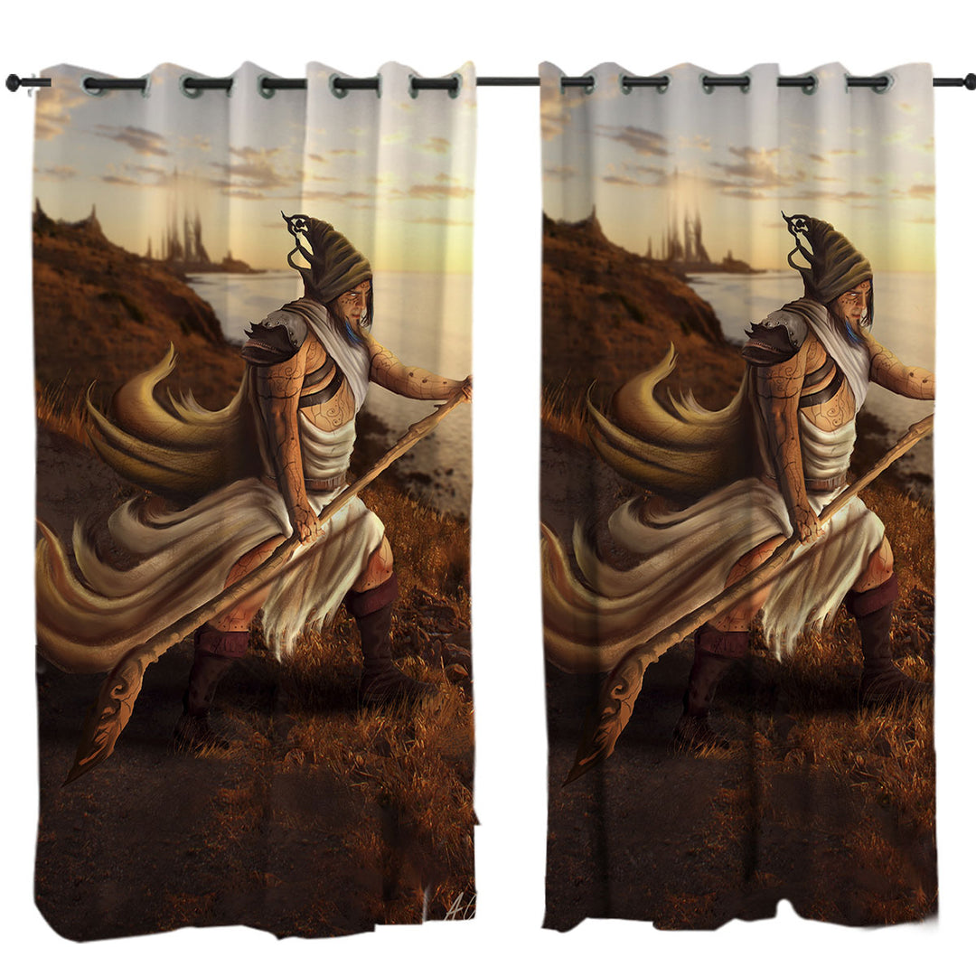 Arcturios Fantasy Art Warrior Drapes