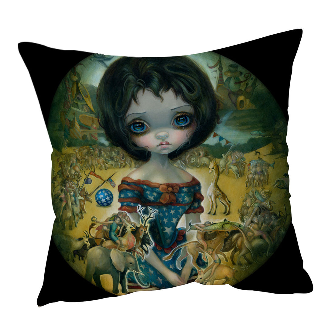 Art Painting Bosch Circus Girl Cushion Cover