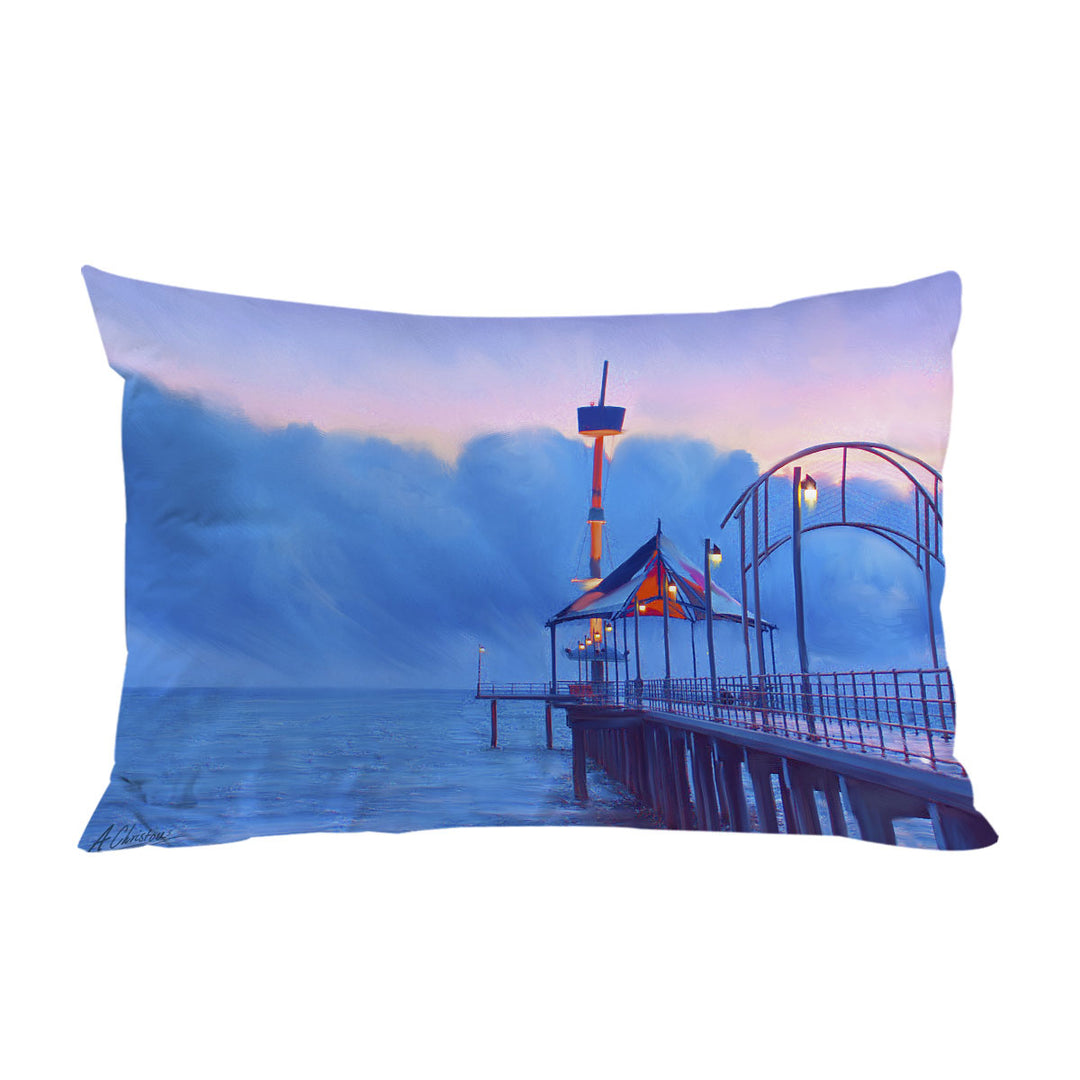 Art Painting Brighton Beach Sunset Pillowcase