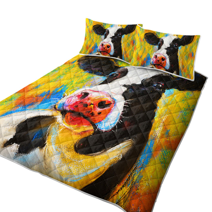 Art Painting Cow Coverlets