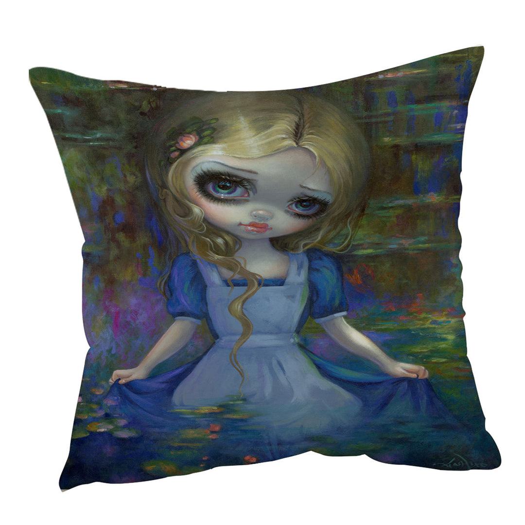 Art Painting Cushions Alice in Monet_s Water Lilies