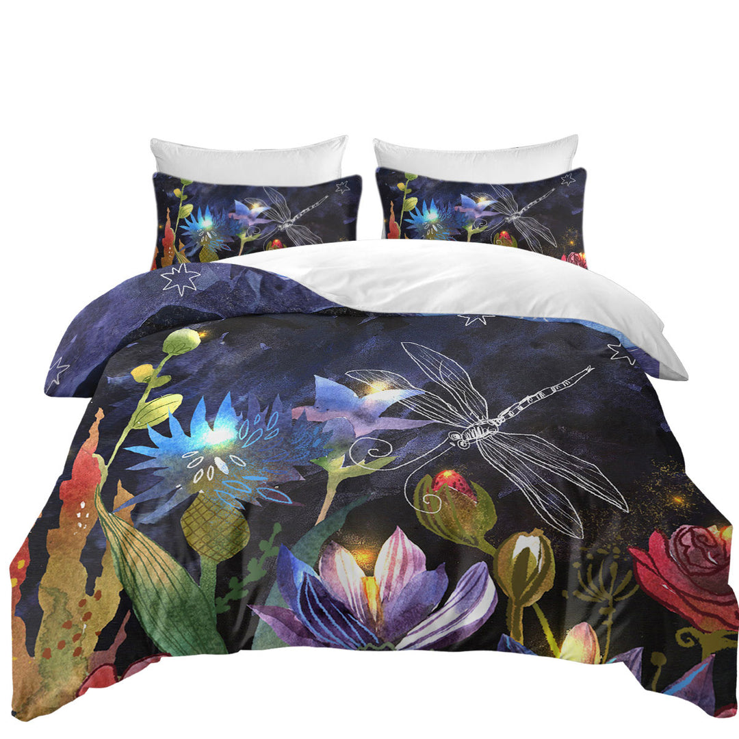 Art Painting Floral Night California King Duvet Cover