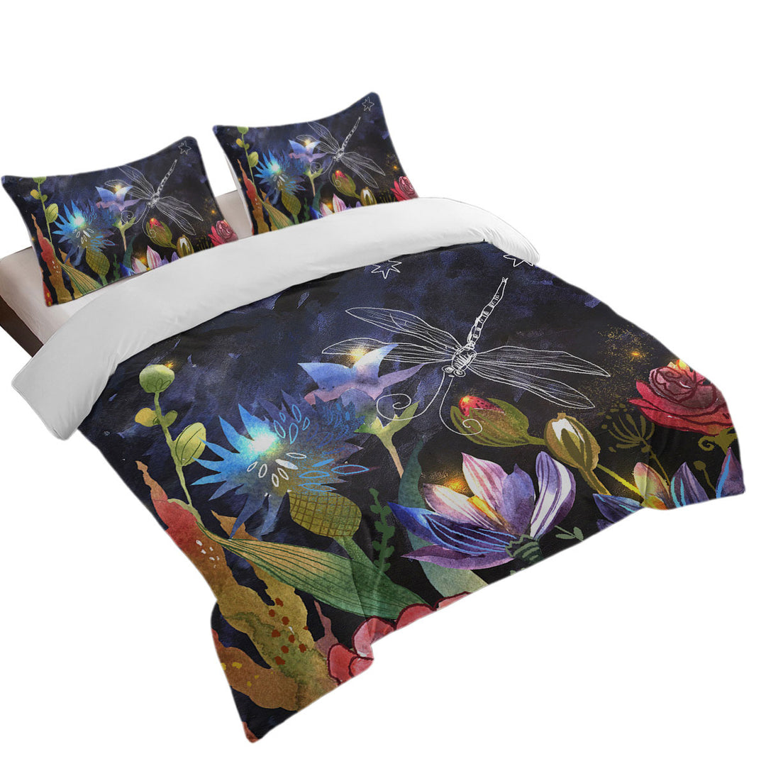 Art Painting Floral Night Duvet Cover