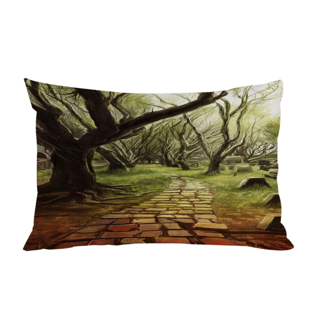 Art Painting Forest Scary Path Pillow Case Covers