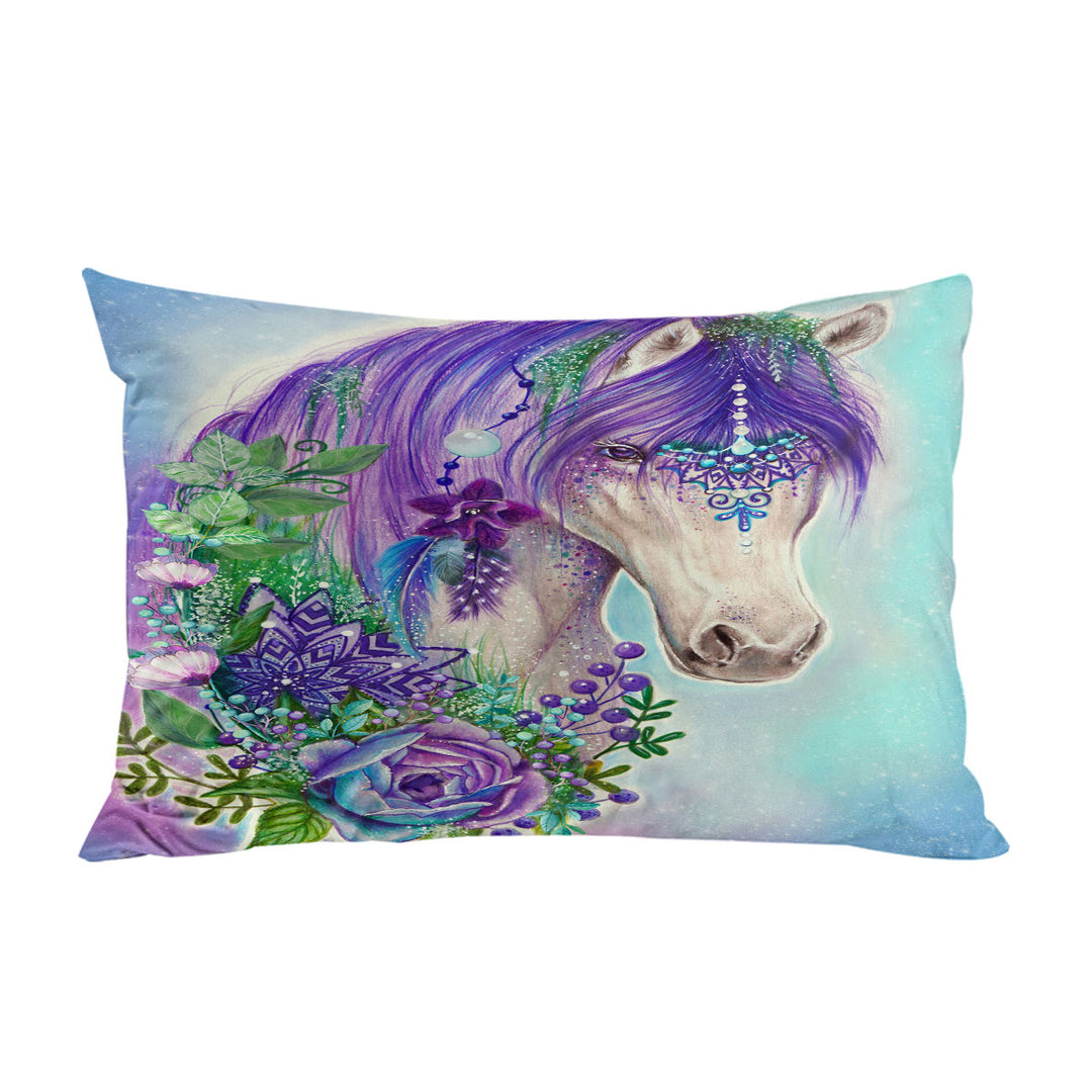 Art Painting Gypsy Violet Horse Pillowcase