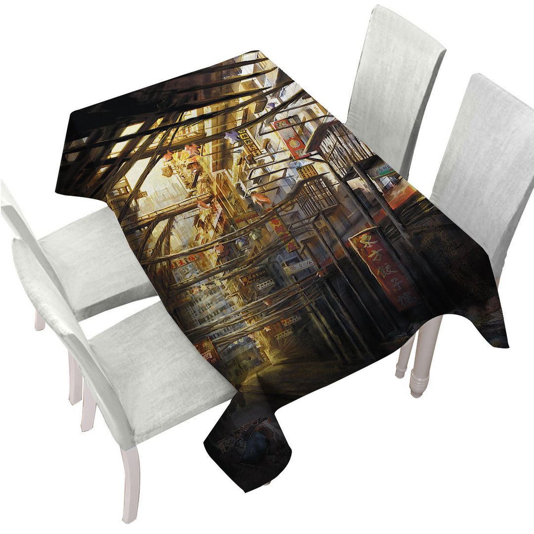 Art Painting Kowloon City Tablecloth