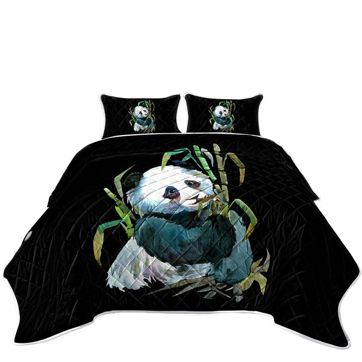 Art Painting Panda Coverlet