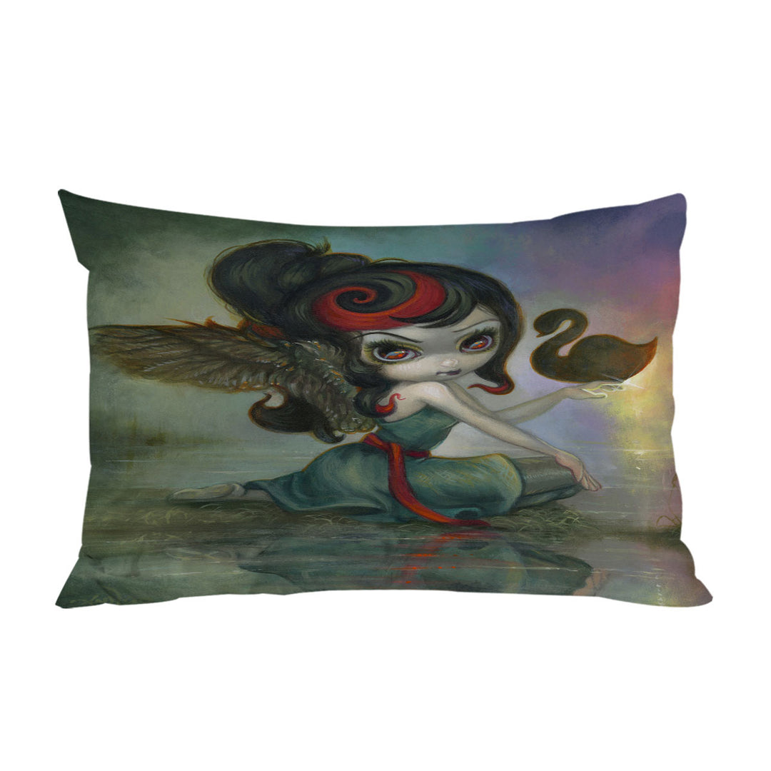 Art Painting Swan Lake Black Swan Ballerina Girl Pillow Cases