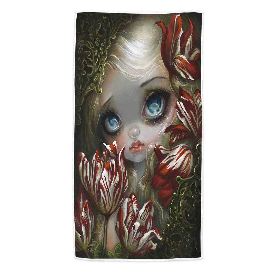 Art Painting the Language of Flowers Tulips Beach Towels