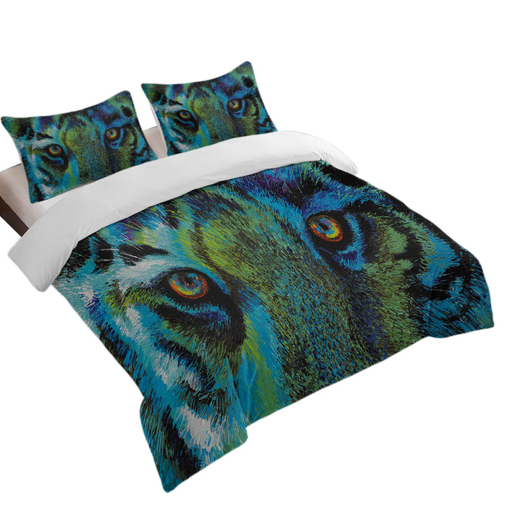 Artistic Animal Design Tiger Eyes Duvet Covers