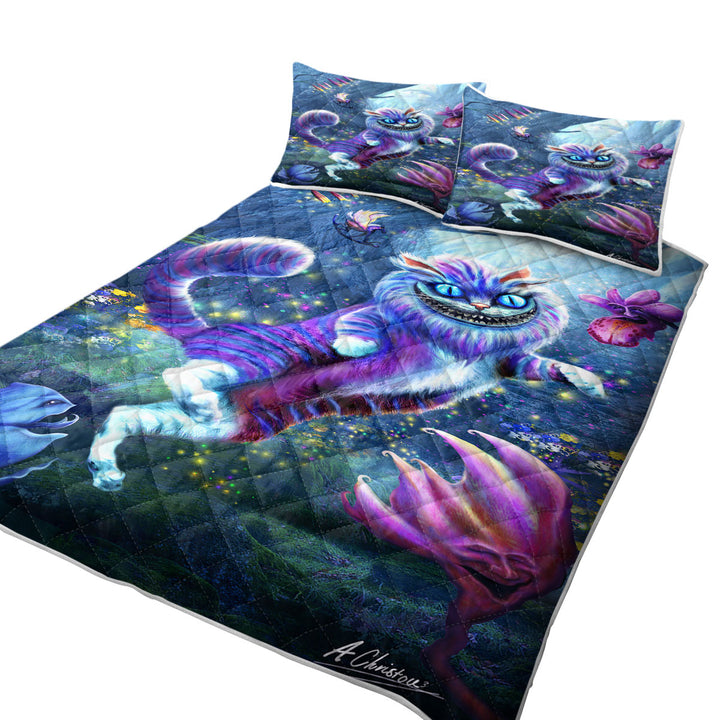 Artistic Blue Eyed Wonderland Cat Quilts