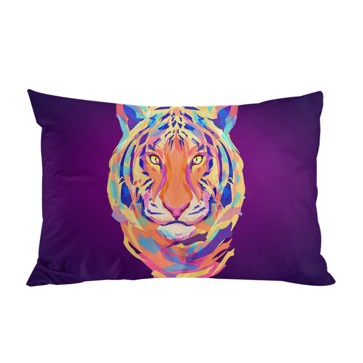 Artistic Colorful Tiger Pillowcase