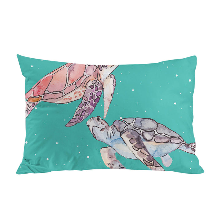 Artistic Turtle Duet Pillowcases