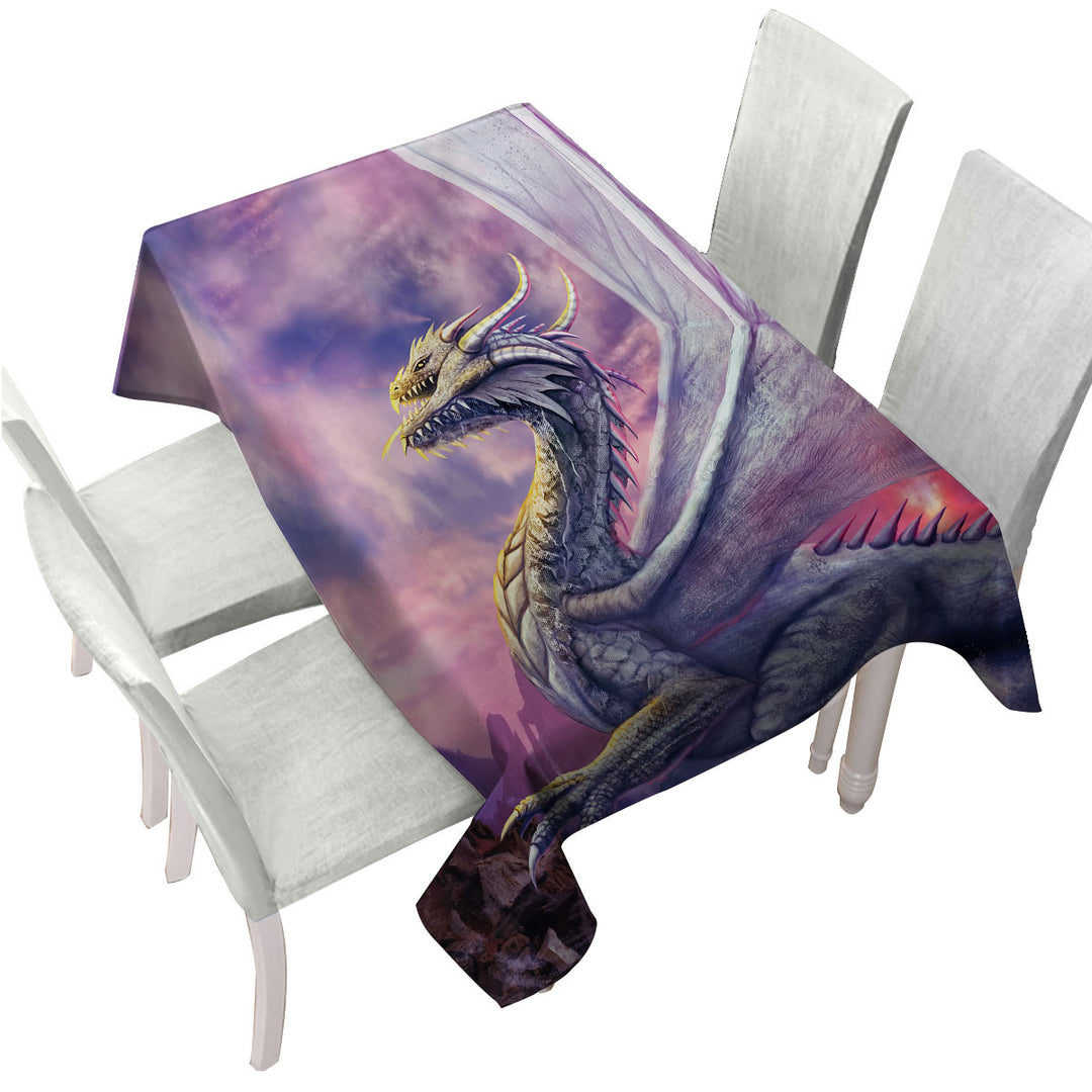 Attaxia Cool Purple Dragon Tablecloth