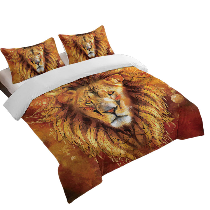 Attractive Lion Chief Duvet Cover sale