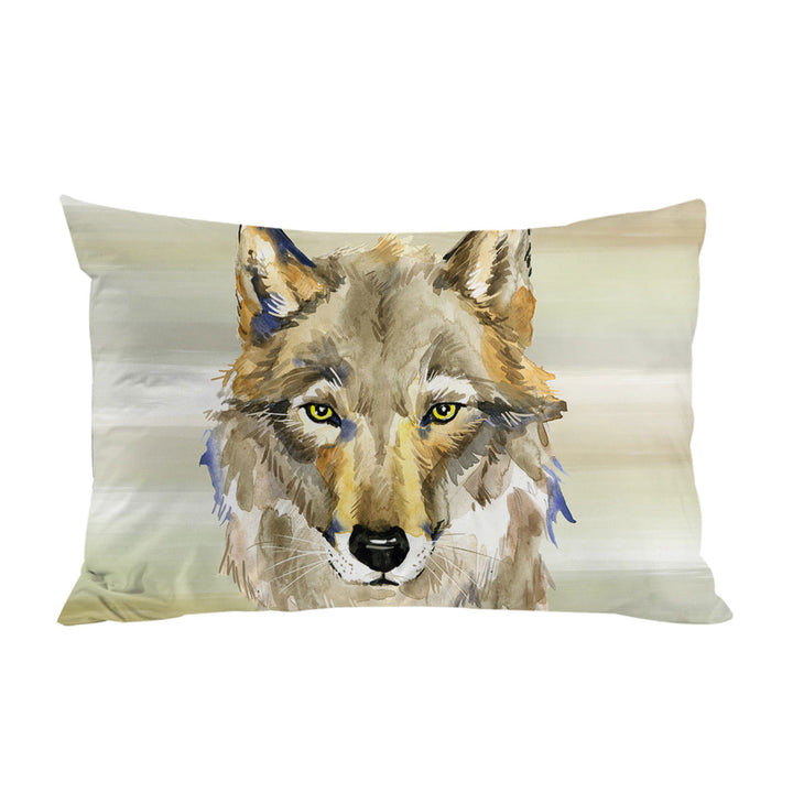 Attractive Painted Wolf Pillow Cases