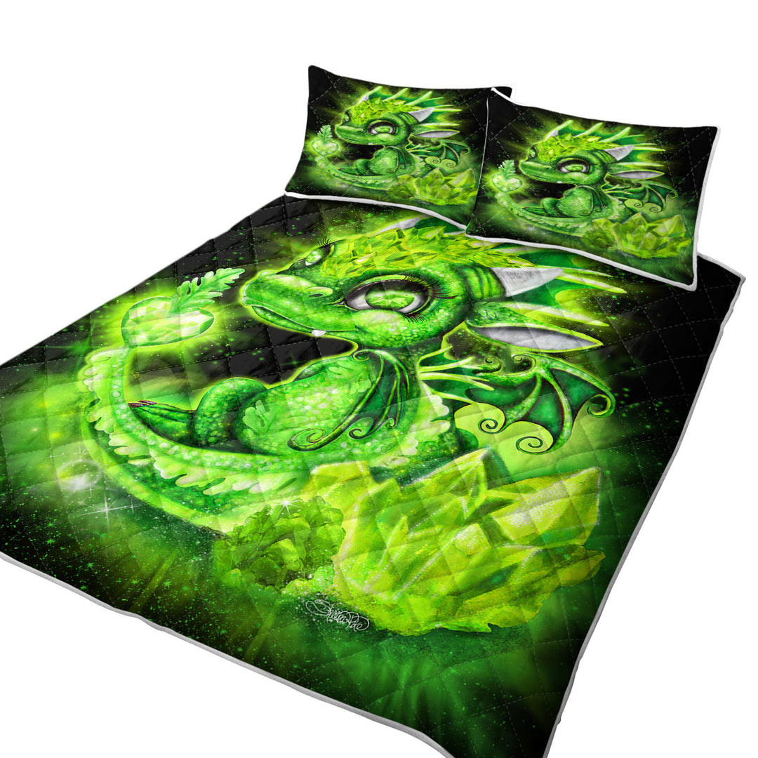 August Peridot Birthstone Lil Dragon Quilts